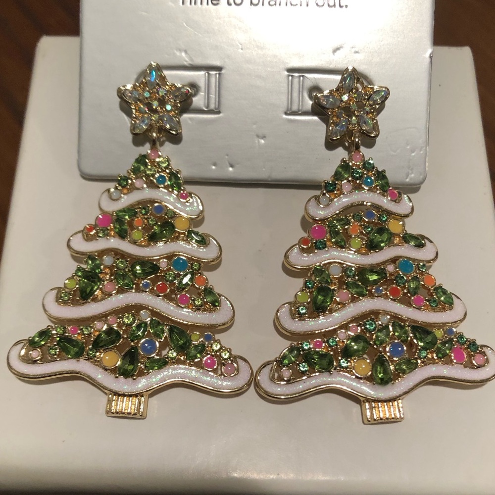🎄 NWT - Sugarfix by Baublebar Christmas Tree Statement Earrings. Drop earrings - Picture 3 of 5